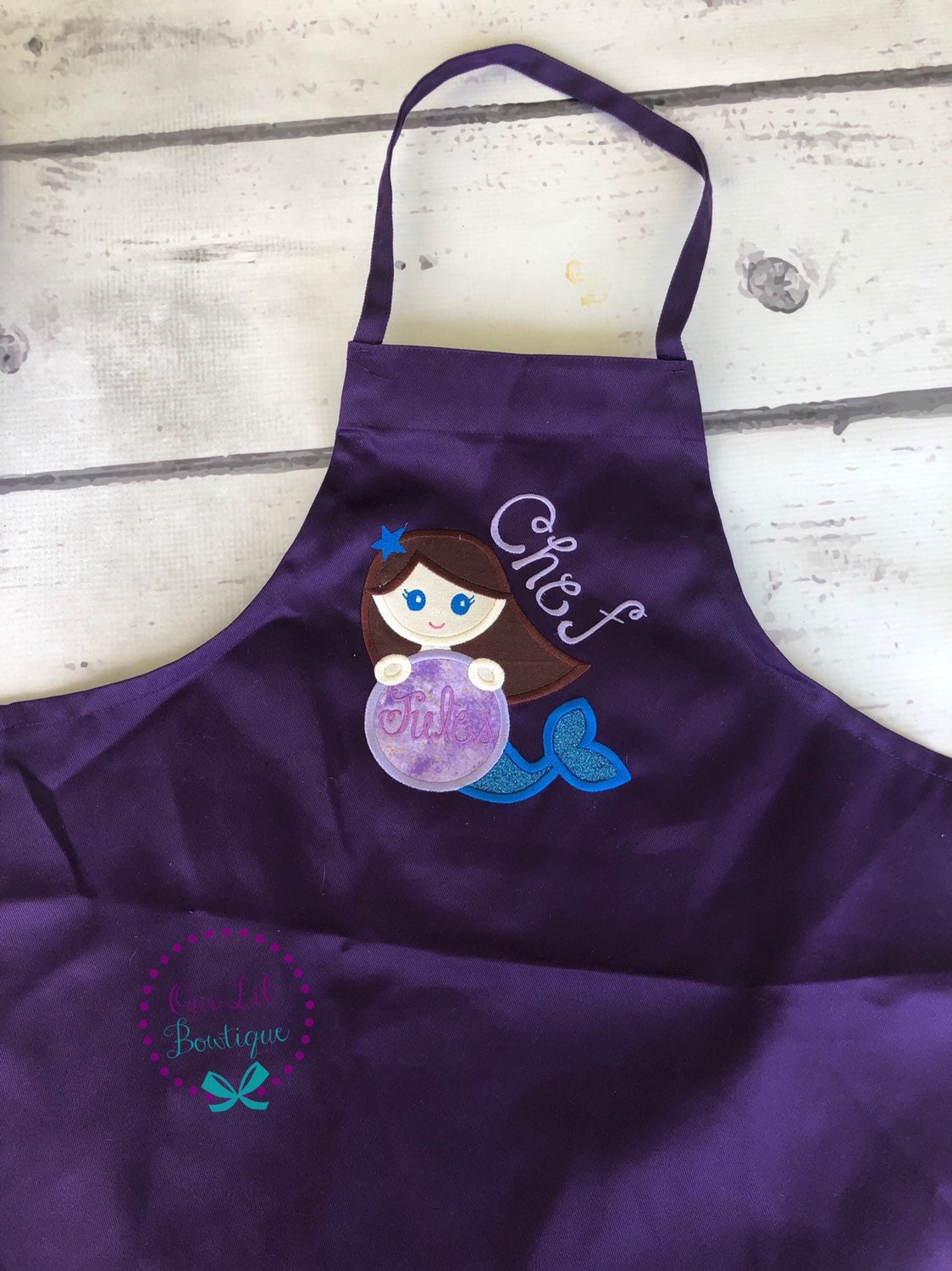 Mermaid Personalized Kids Apron: Little Chef Gift
