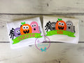 Personalized Halloween Shirt: Embroidered Pumpkin, Spider, Ghost Trio