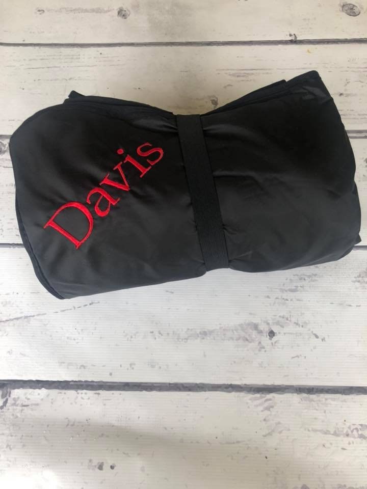 Personalized Fleece Picnic Blanket: Monogrammed Sports Blanket