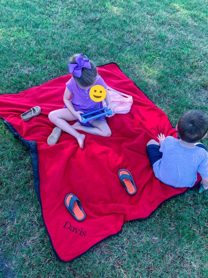 Personalized Fleece Picnic Blanket: Monogrammed Sports Blanket