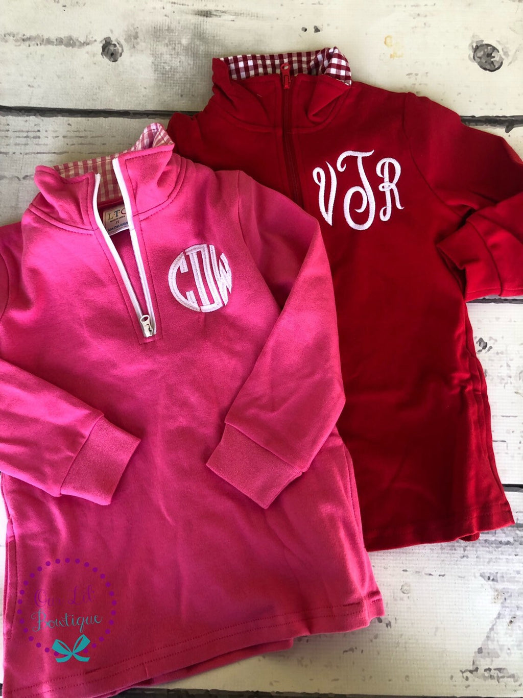 Personalized Kids Pullover: Monogrammed Cotton Zip Up