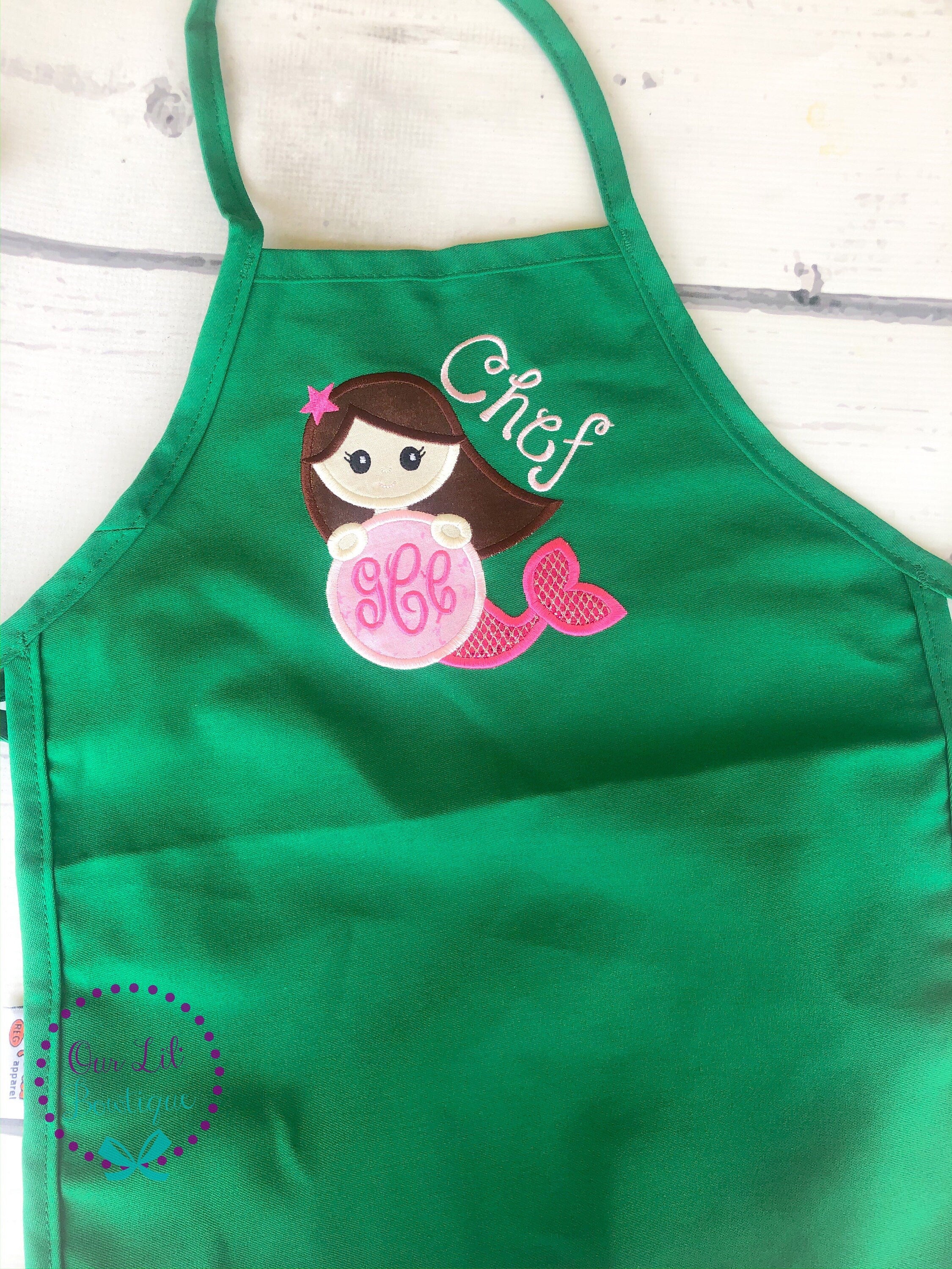 Mermaid Personalized Kids Apron: Little Chef Gift