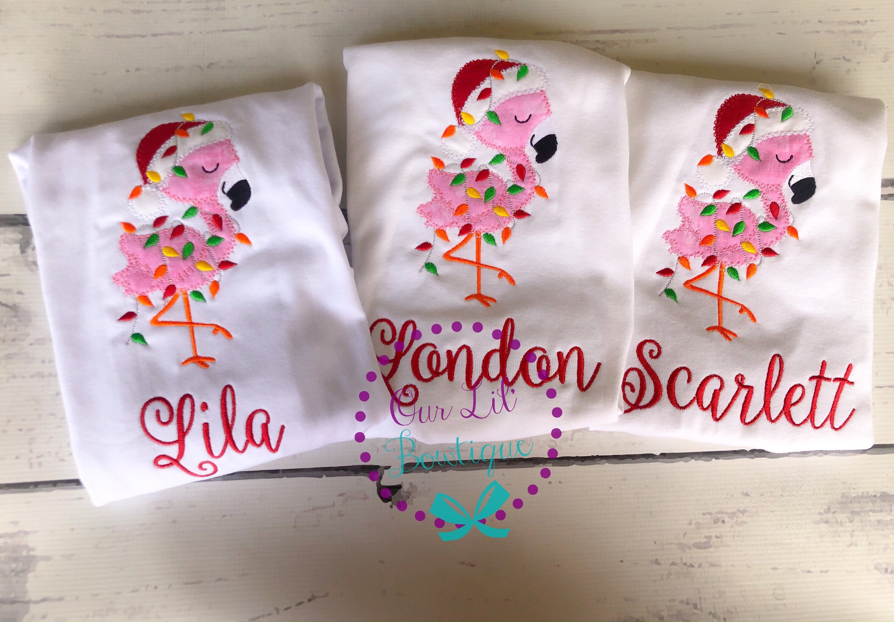 Flamingo Christmas Shirt - Flamingo Shirt - Christmas Shirt -Personalized Christmas Shirt - Personalized Flamingo