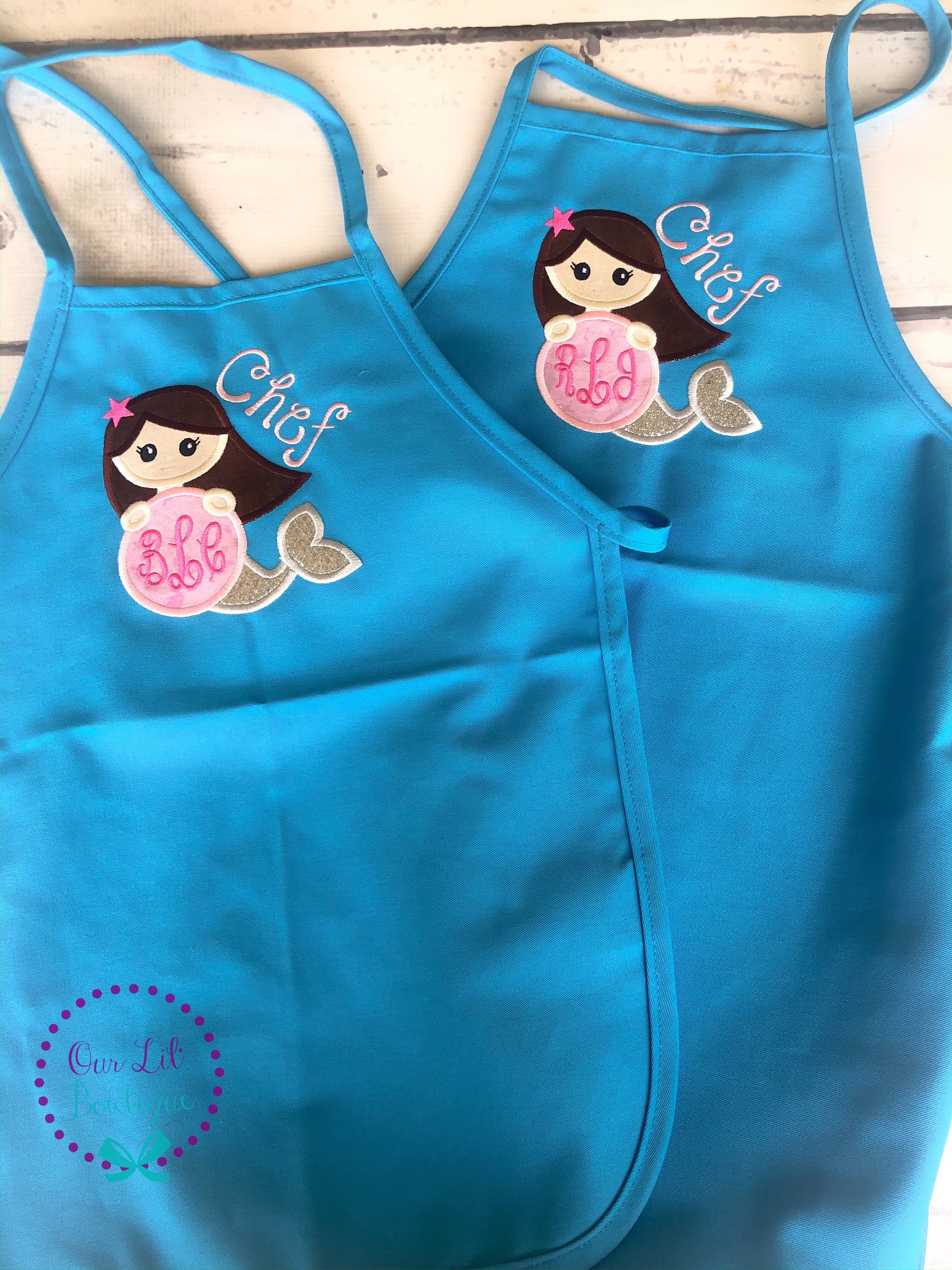 Mermaid Personalized Kids Apron: Little Chef Gift