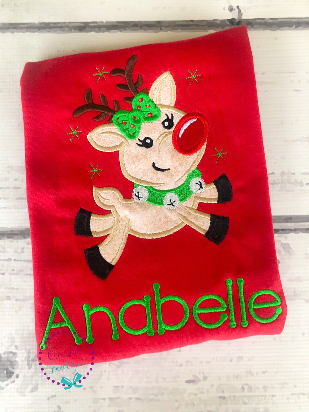 Deer Christmas Shirt: Personalized Reindeer Kids Shirt