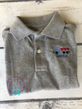 Valentine Truck Polo: Personalized Monogrammed Boys Shirt