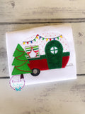 Vintage Stitch Christmas Camper Shirt: Personalized Camping Birthday