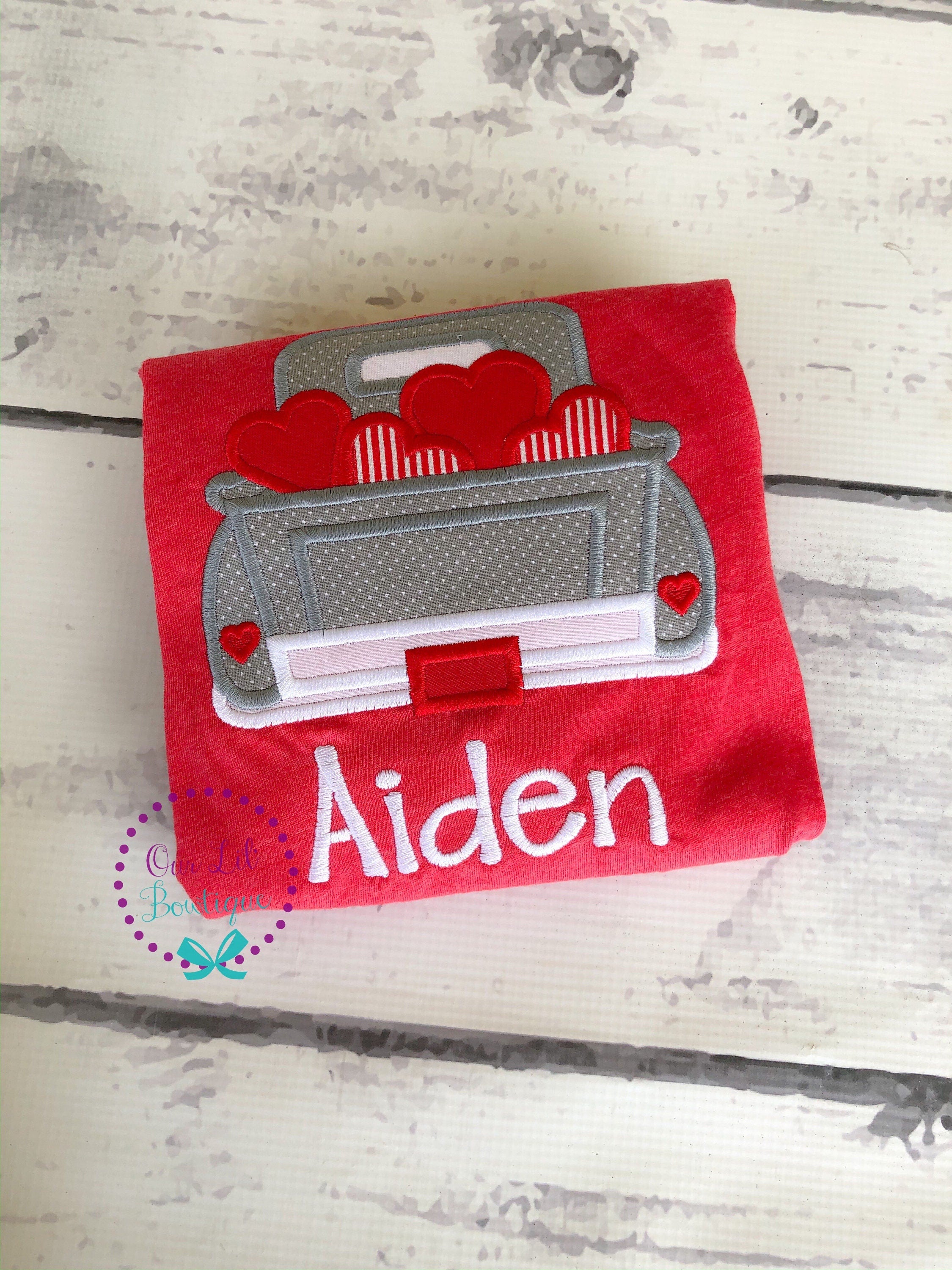 Personalized Valentine's Truck Appliqué Shirt - Baby & Toddler
