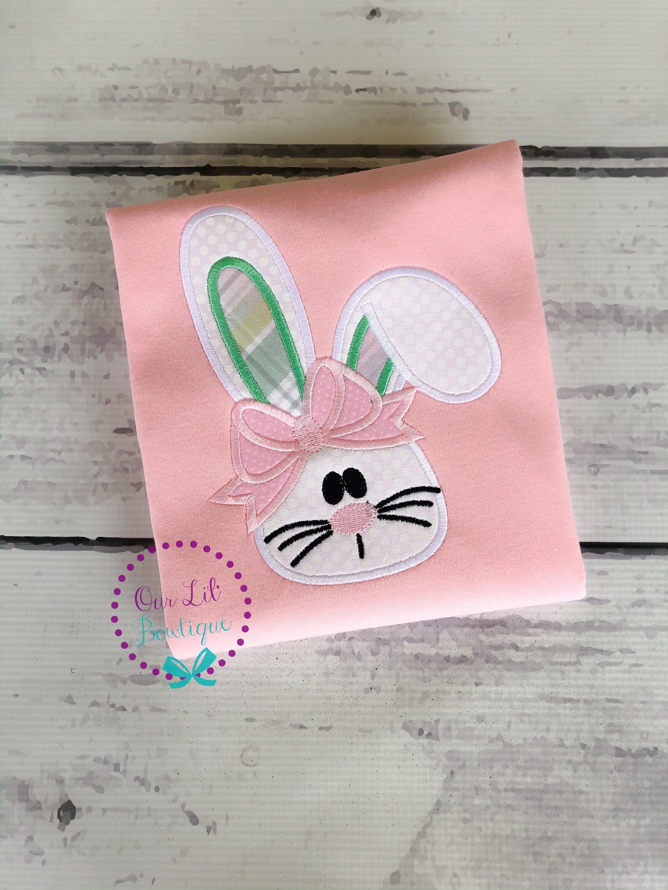 Personalized Easter Bunny Shirt: Appliqued Kids' Sibling Shirt