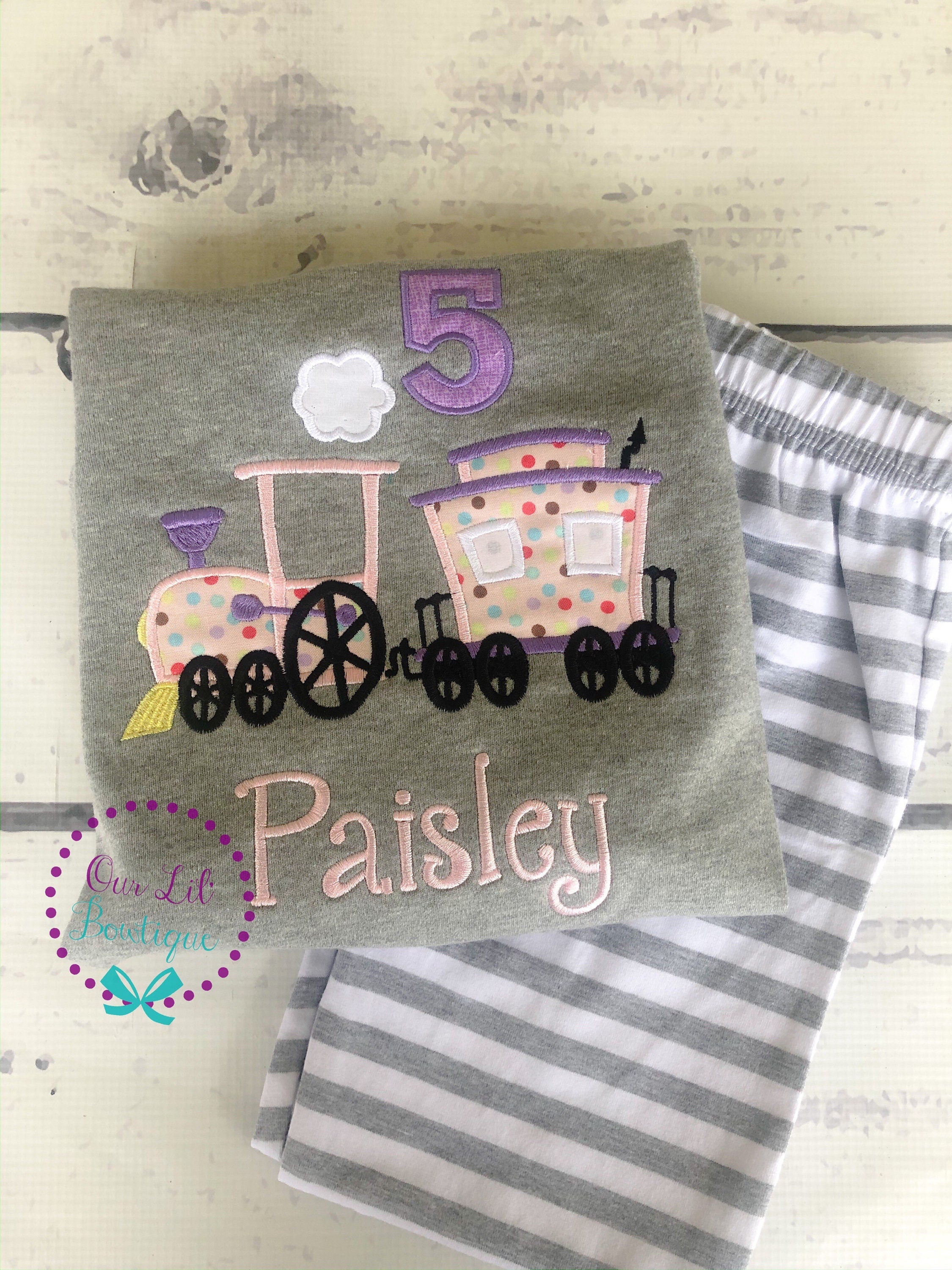 Train Birthday Shirt: Personalized Applique Outfit