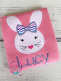 Personalized Easter Bunny Applique Shirt: Girls First Easter