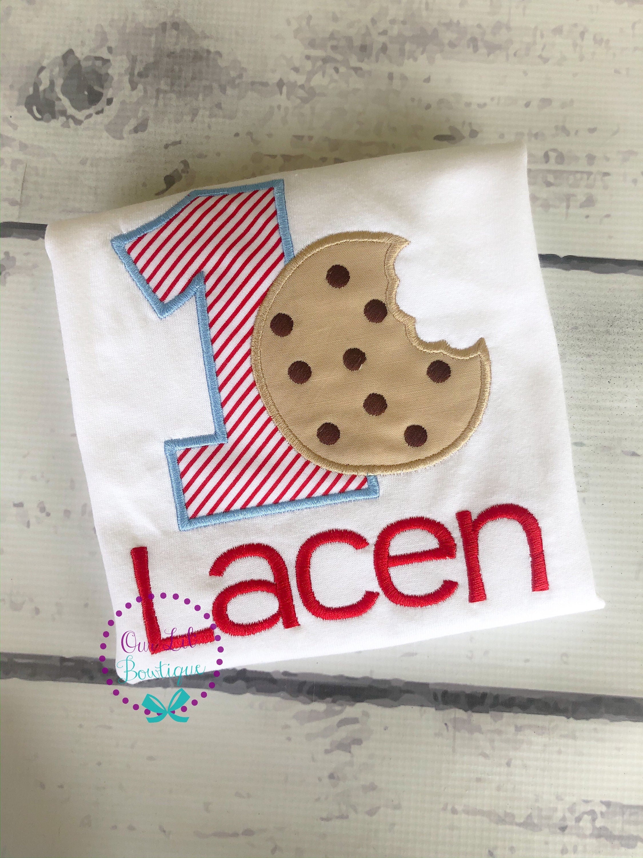 Cookie 1st Birthday Shirt: Personalized Milk & Cookies Party