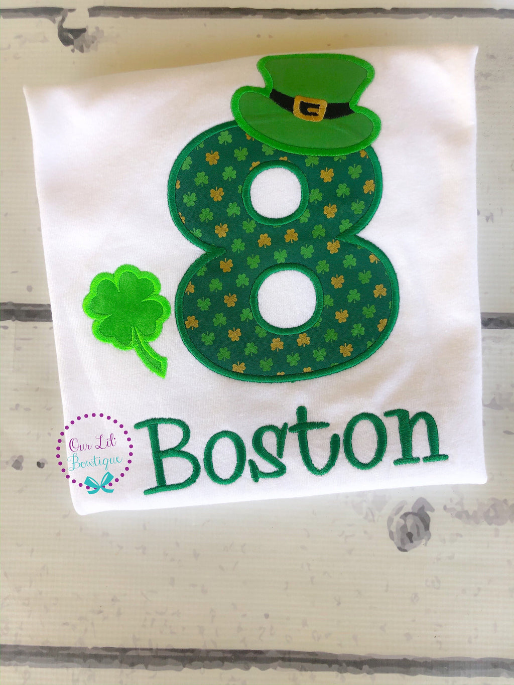 Shamrock 1st Birthday Shirt: Personalized St. Patrick's Day Bodysuit