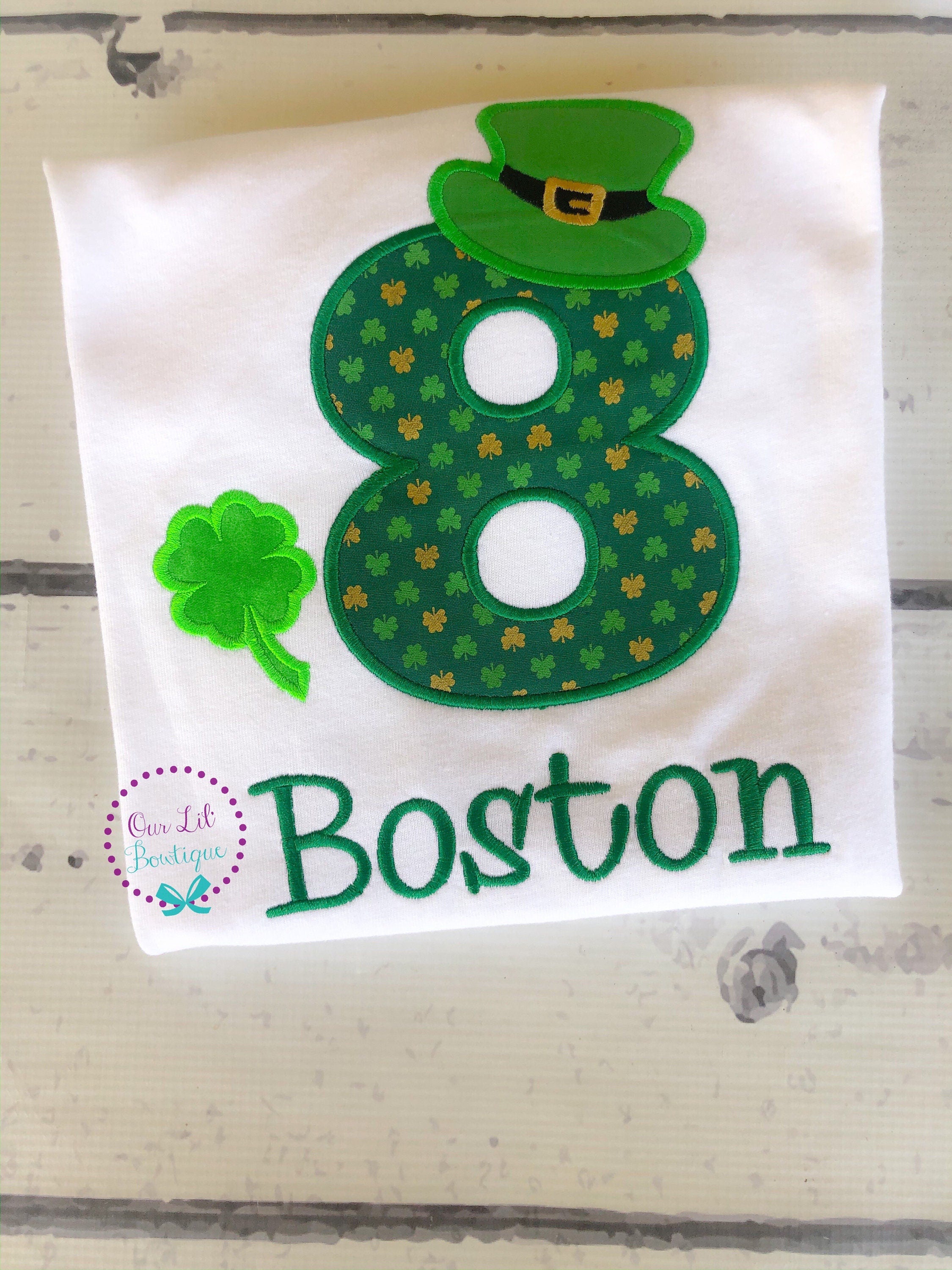 Shamrock 1st Birthday Shirt: Personalized St. Patrick's Day Bodysuit