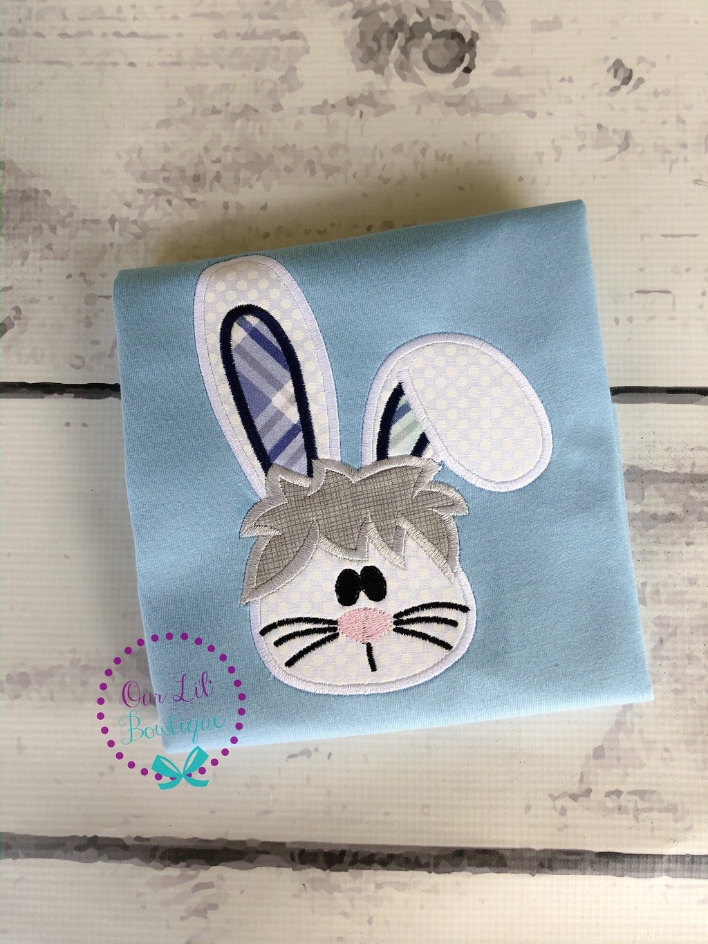 Personalized Easter Bunny Shirt: Appliqued Kids' Sibling Shirt