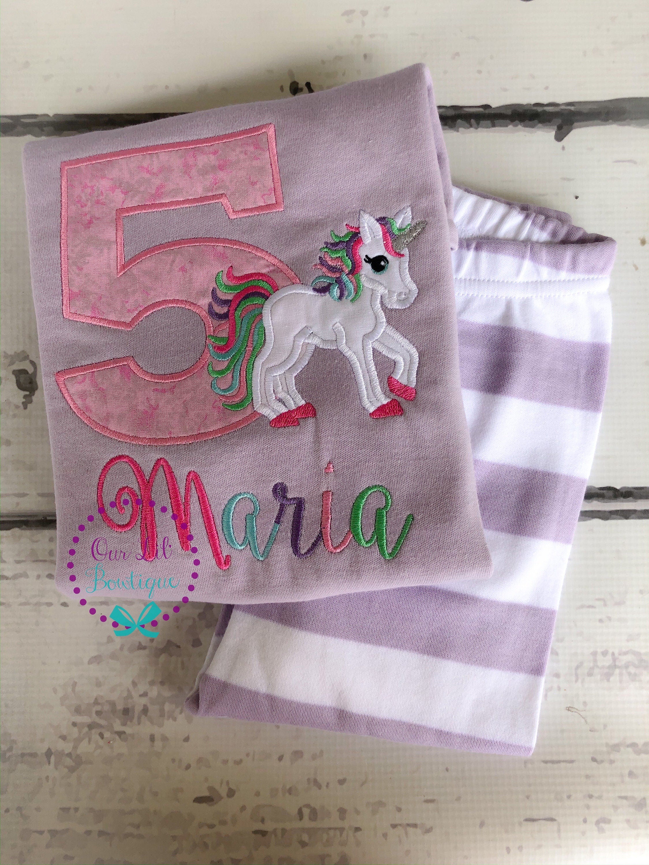Unicorn Birthday - Unicorn Outfit - Unicorn Birthday - Personalized Birthday Shirt - Unicorn Applique - Personalized Unicorn - Kids Birthday