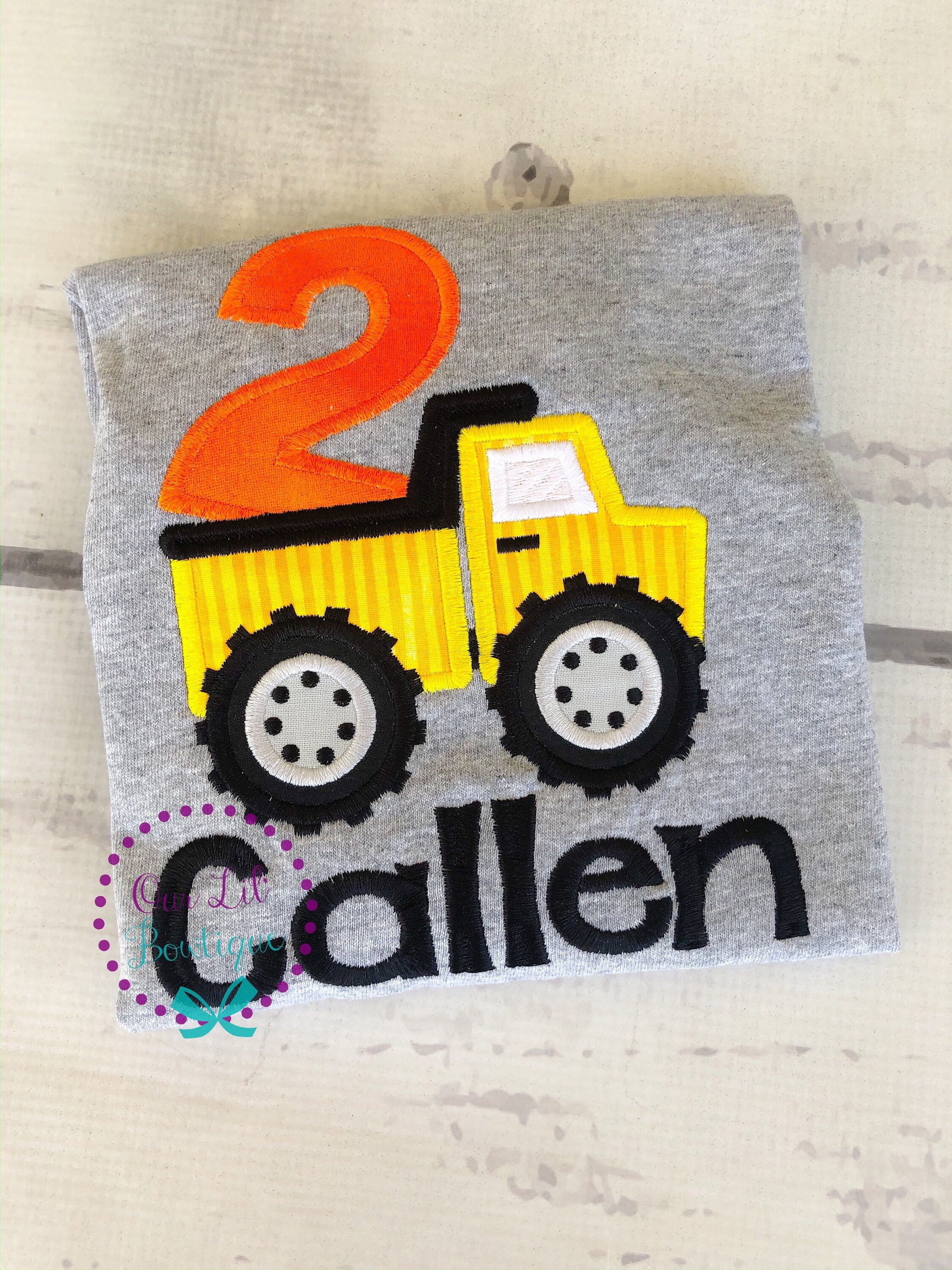 Dump Truck Birthday Shirt: Personalized Construction Theme