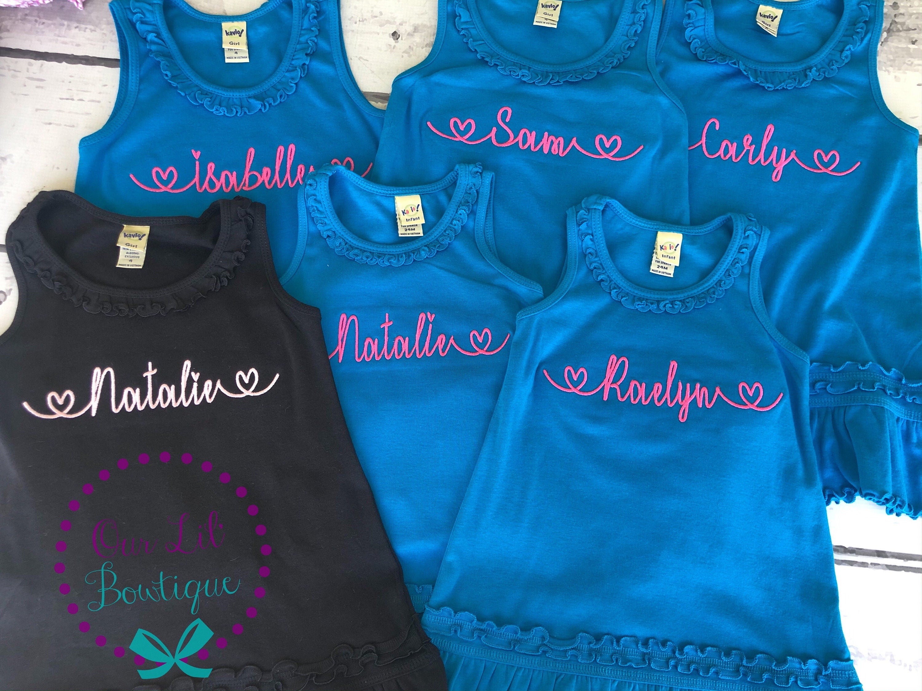Personalized Girls Dress - Heart Tank Dress - Birthday Dress