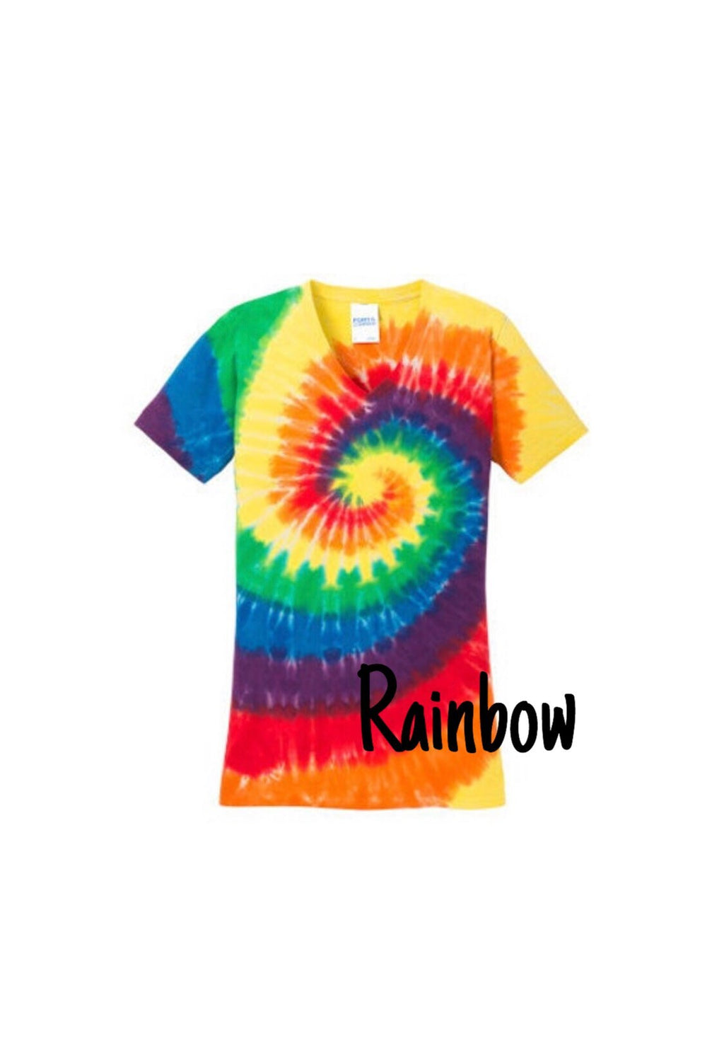Tie Dye Monogram V-Neck Shirt: Personalized Cotton Tee