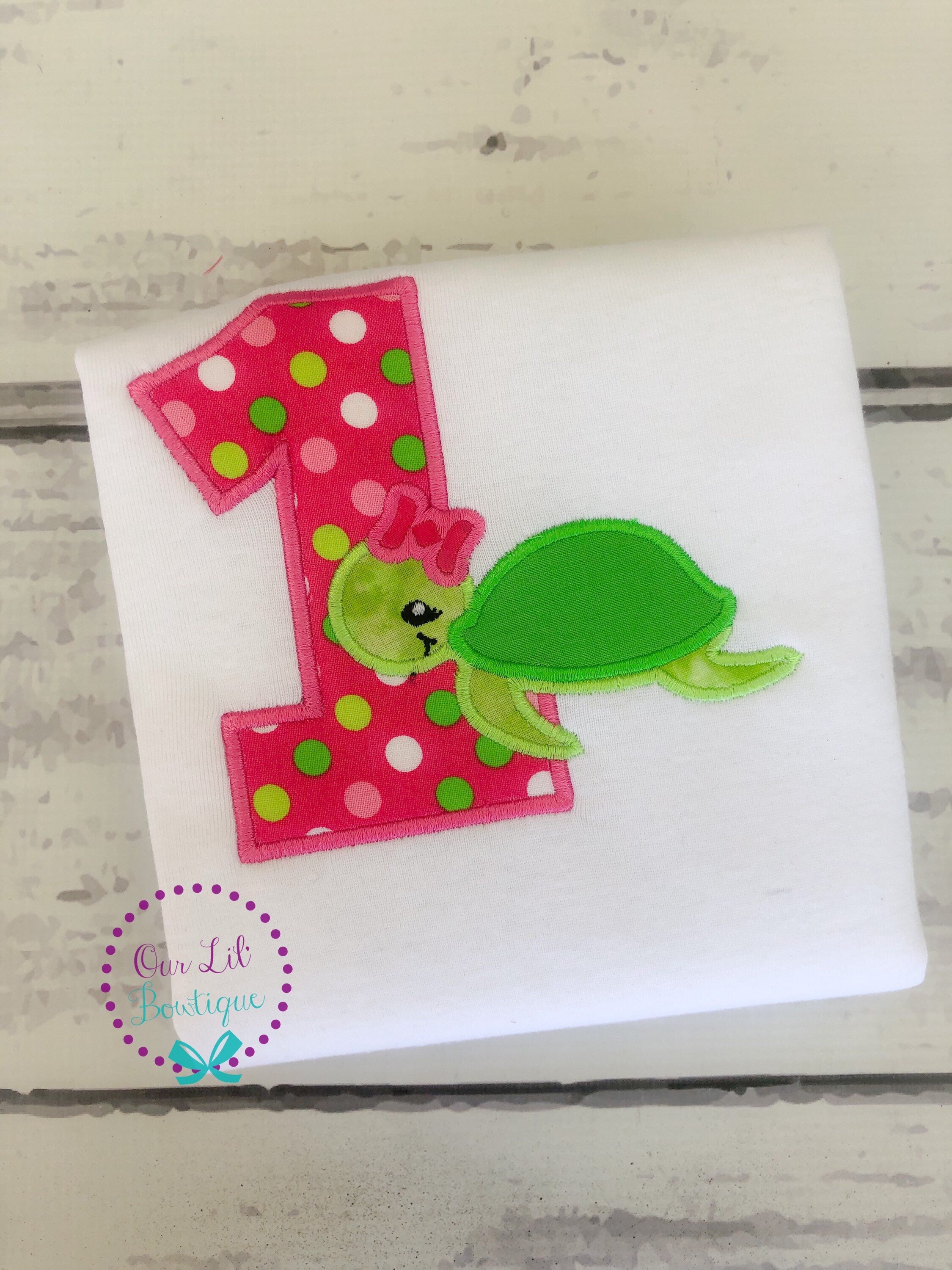Personalized Turtle Birthday Shirt: Girls Summer Outfit