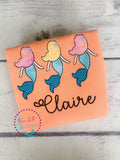 Embroidered Mermaid Trio Shirt: Personalized Birthday Outfit