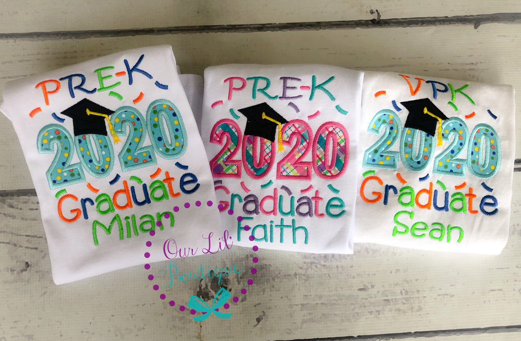 Graduation Shirt - Pre-K Graduation Shirt - Preschool Grad - Grad Shirt -Personalized Grad Shirt - Kindergarten Graduation - 2026 Grad - VPK