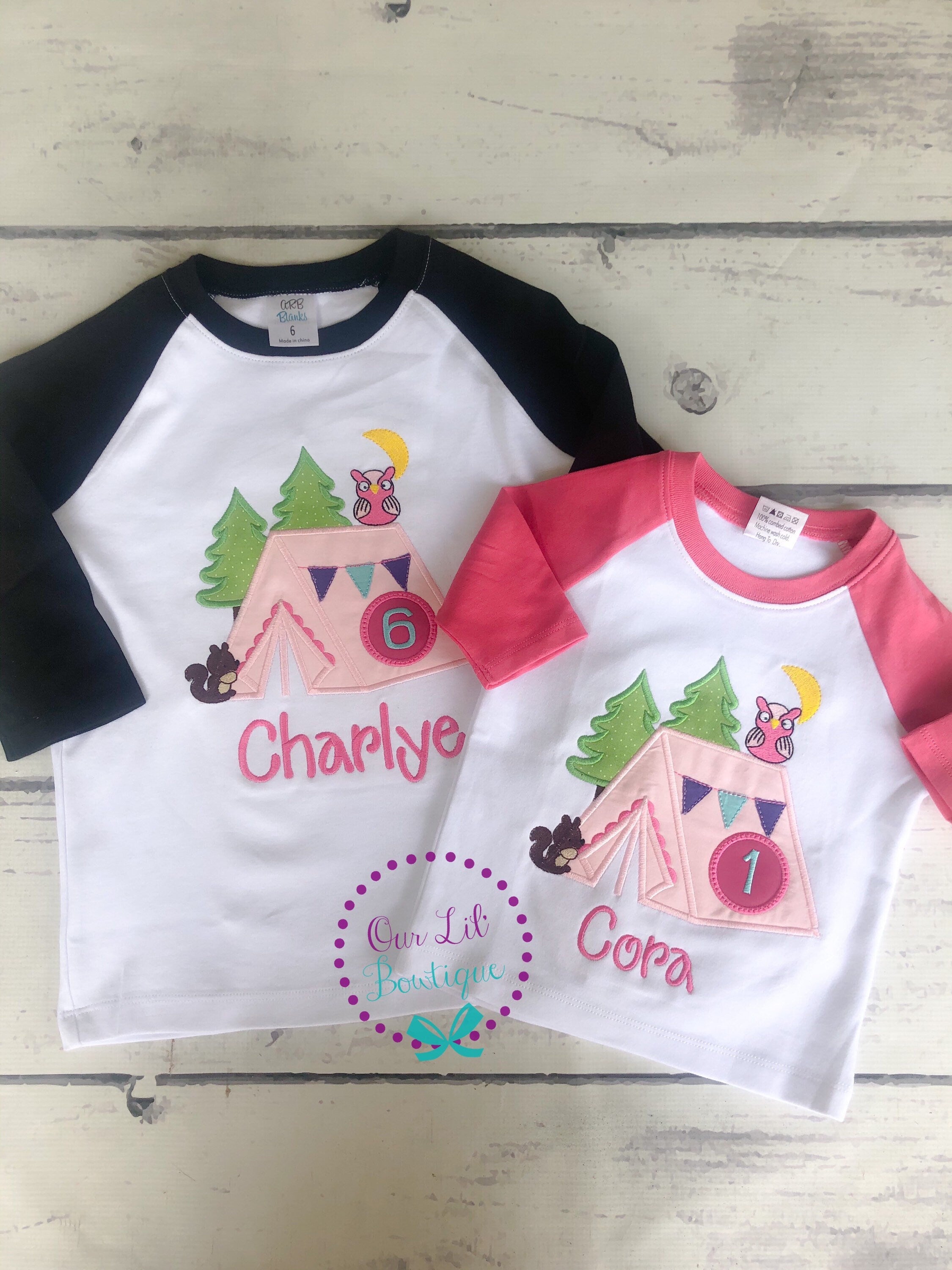 Campfire Birthday Shirt: Personalized Camping Party Tee