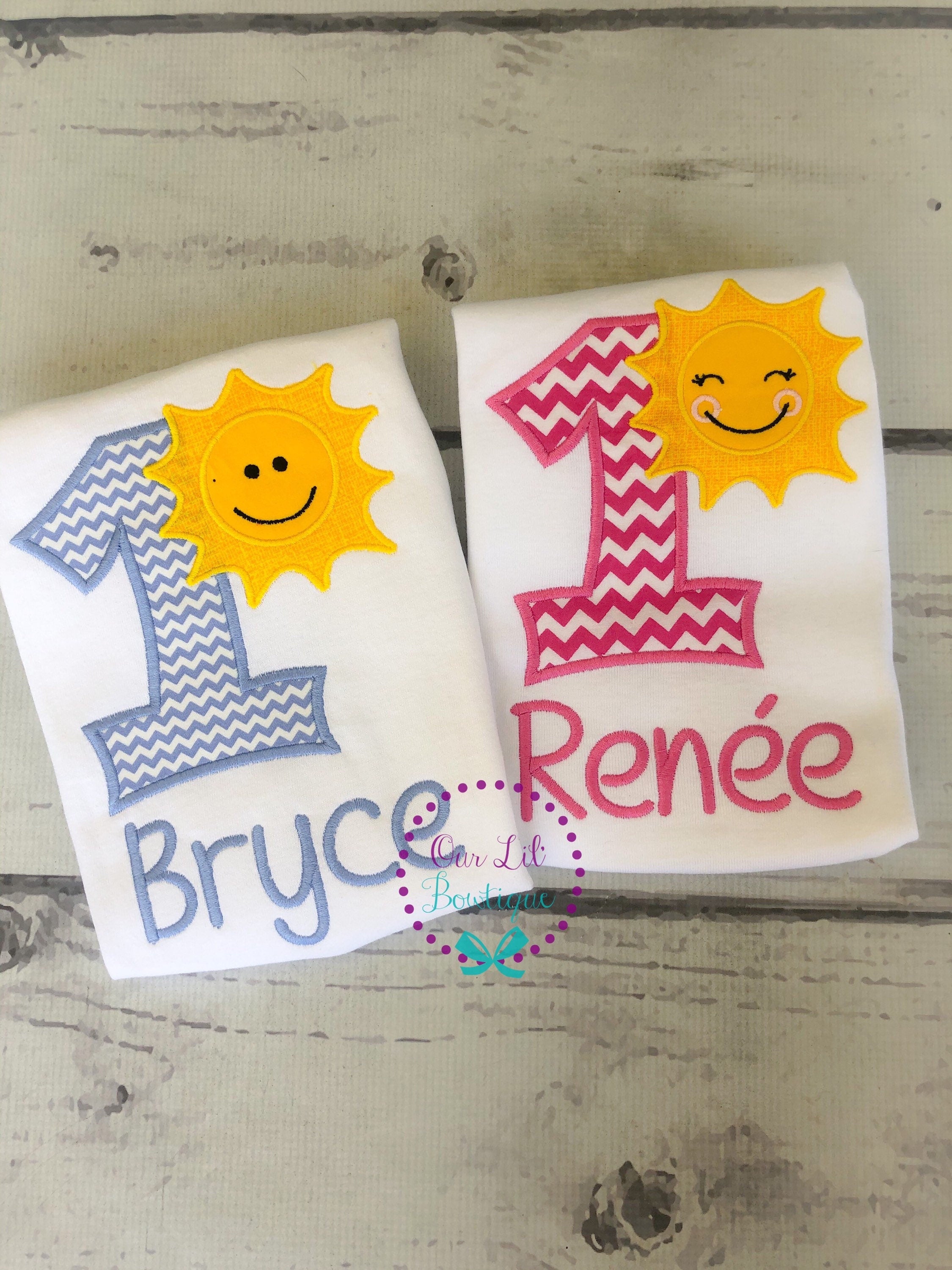 Sunshine 1st Birthday Shirt - Personalized First Birthday Outfit - One in the Sun