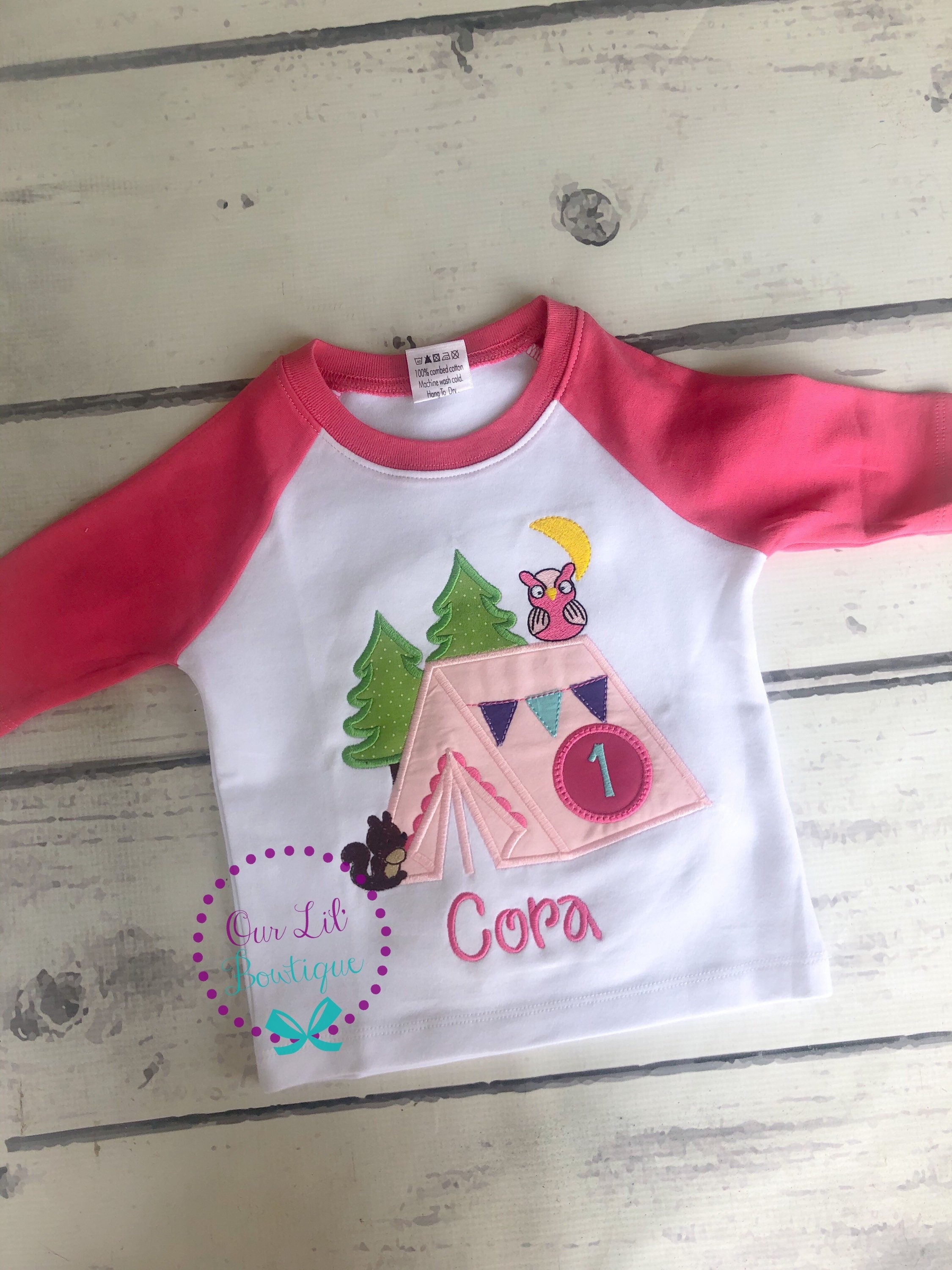 Campfire Birthday Shirt: Personalized Camping Party Tee