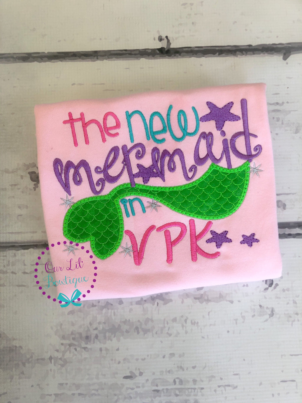 New Mermaid in Pre-K - School Shirt - Preschool Shirt - VPK Shirt - School Supplies - Kindergarten Shirt - Girl Back to School - Mermaid Shi