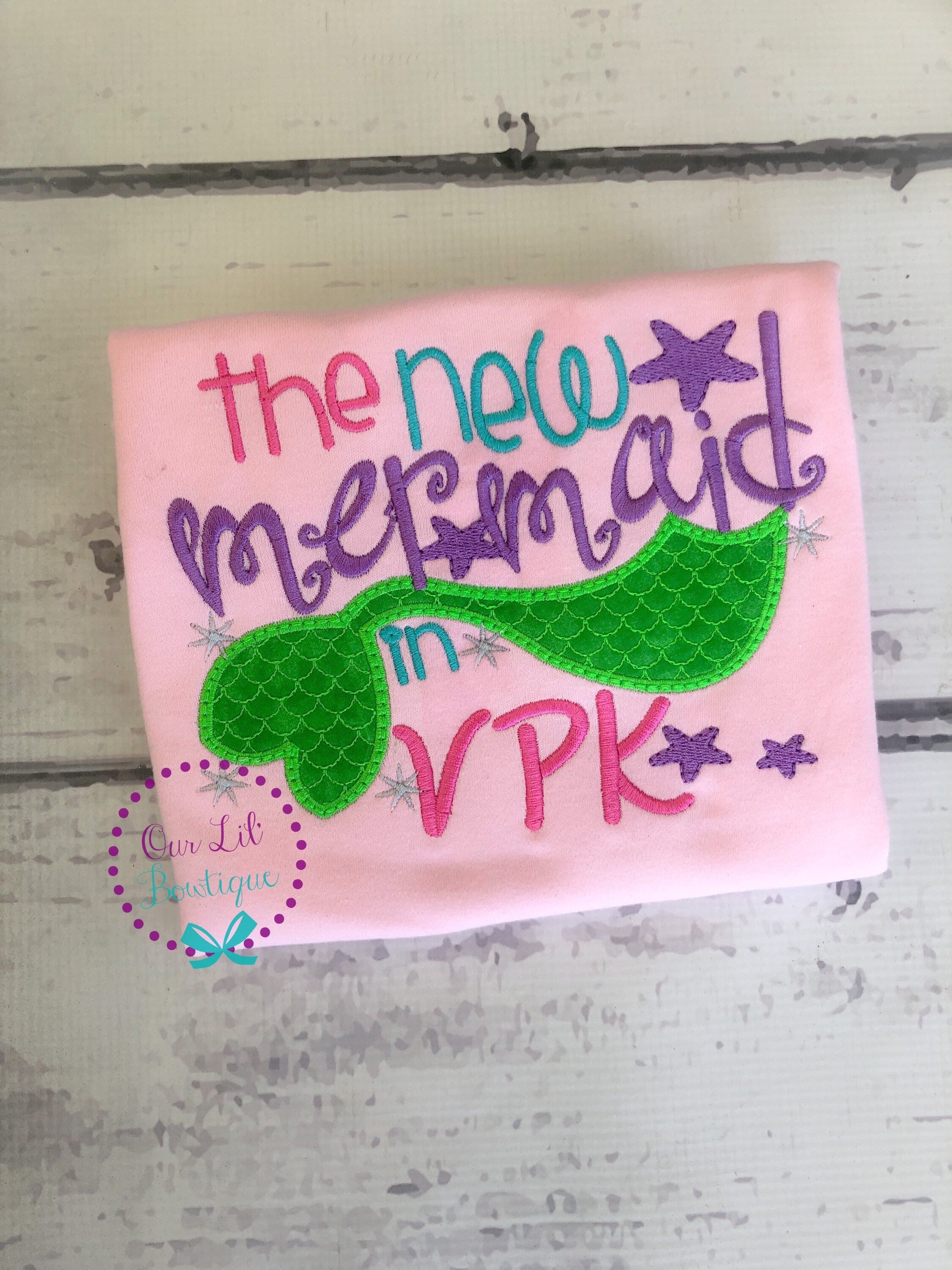 New Mermaid in Pre-K - School Shirt - Preschool Shirt - VPK Shirt - School Supplies - Kindergarten Shirt - Girl Back to School - Mermaid Shi
