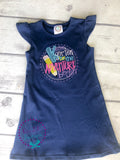 Embroidered Back to School Dress: Kindergarten Adventure