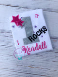 One Rocks Music Birthday Shirt - Personalized 1st Birthday