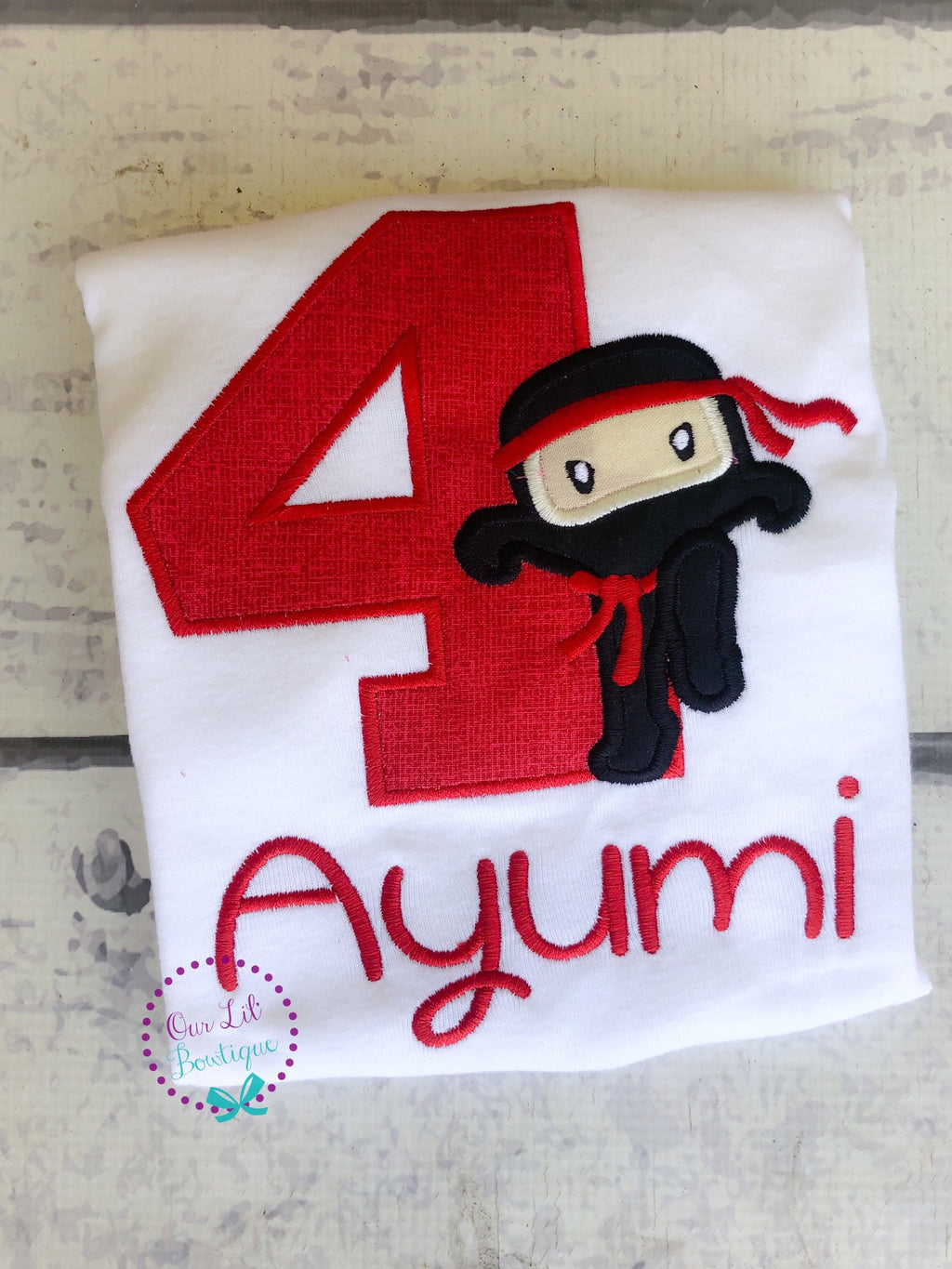 Personalized Girl Ninja Birthday Shirt: Purple Ninja Party