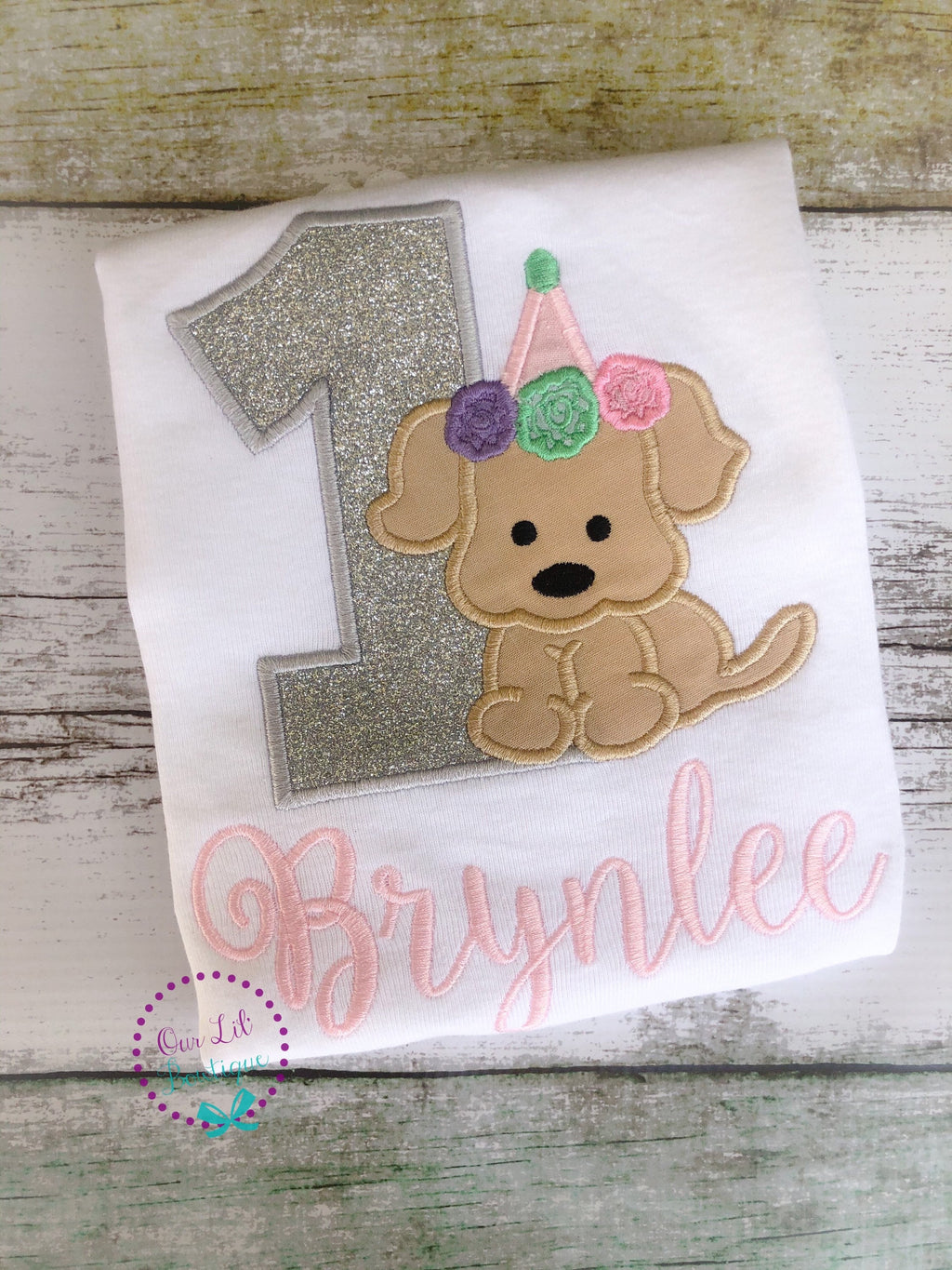 Puppy Birthday Shirt - Puppy Shirt - Personalized - Applique Shirt - Dog Birthday - Birthday Shirt- Personalized Birthday - Puppy Birthday