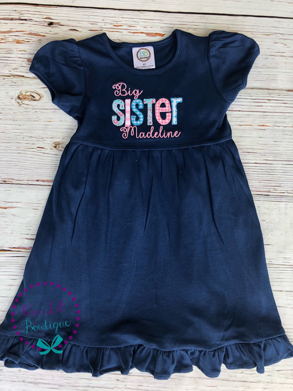 Big Sister Dress - Baby Announcement - Big Sister - Little Sister - Sibling Shirts - Pregnancy Announcement - Sister Shirt - Sister Dress