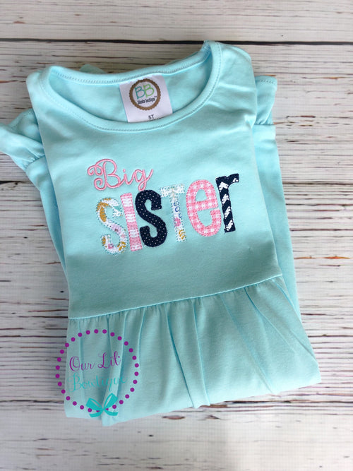 Big Sister Dress - Baby Announcement - Big Sister - Little Sister - Sibling Shirts - Pregnancy Announcement - Sister Shirt - Sister Dress