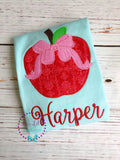 Apple Appliqué School Dress: Personalized Back to School Outfit