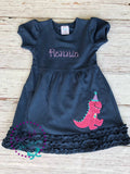 Personalized Dinosaur Birthday Dress: Tea Rex Party Shirt