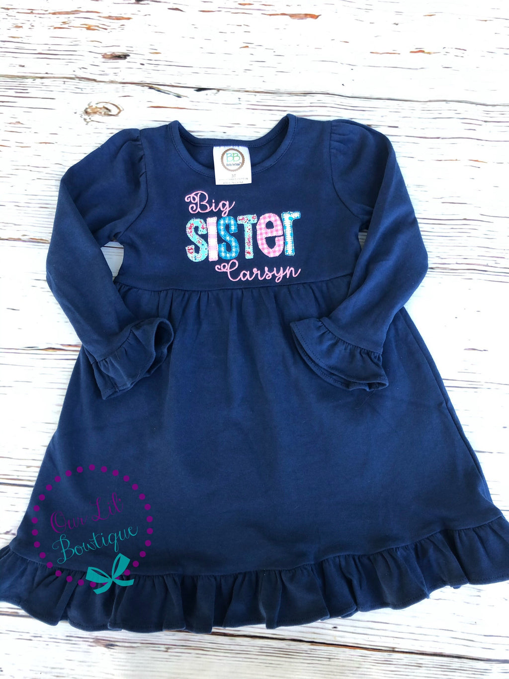 Big Sister Dress - Baby Announcement - Big Sister - Little Sister - Sibling Shirts - Pregnancy Announcement - Sister Shirt - Sister Dress