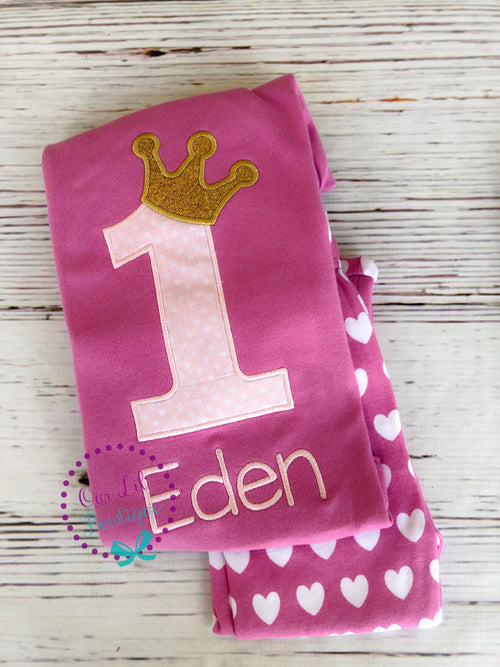Crown Birthday Shirt - Princess Birthday Shirt - Personalized Shirt - Personalized Birthday - Crown Birthday Outfit - Princess Party