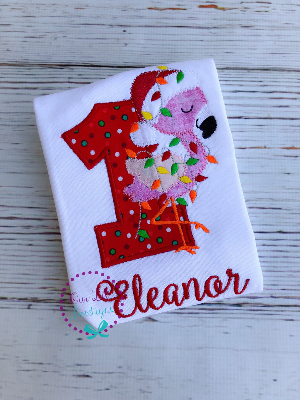 Flamingo Christmas Birthday Shirt - Flamingo Shirt - Personalized Christmas Shirt - Personalized Flamingo - Christmas Birthday