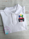 Christmas Truck Polo: Monogrammed Boys Shirt
