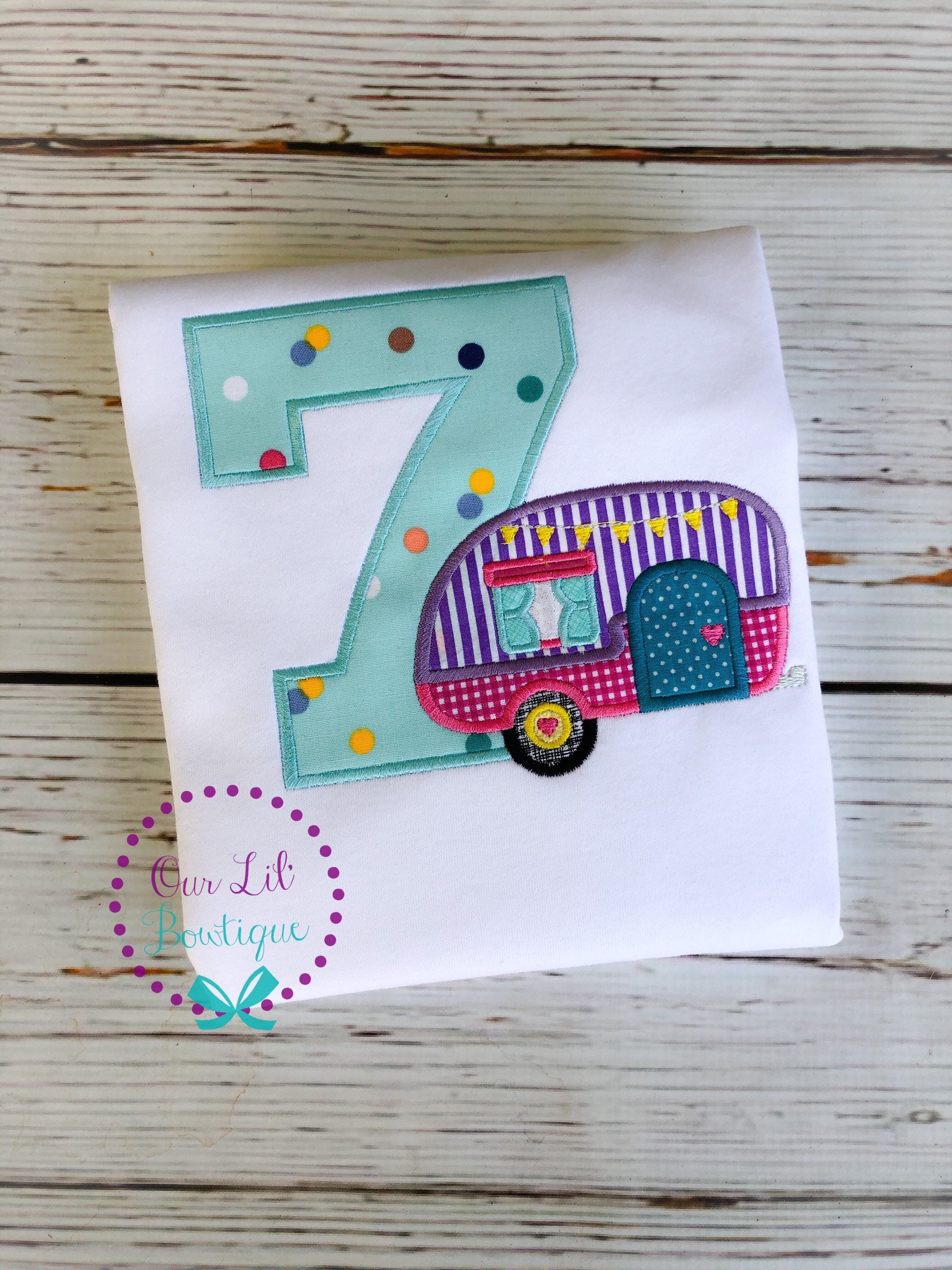 Camper Birthday Shirt: Personalized Campfire Party Tee