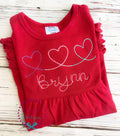 Personalized Valentine's Day Dress: Heart Name Ruffle Dress