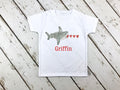 Personalized Boy Valentine Shirt: Shark Hearts Design