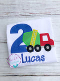 Cement Mixer Birthday Shirt: Personalized Construction Truck Tee