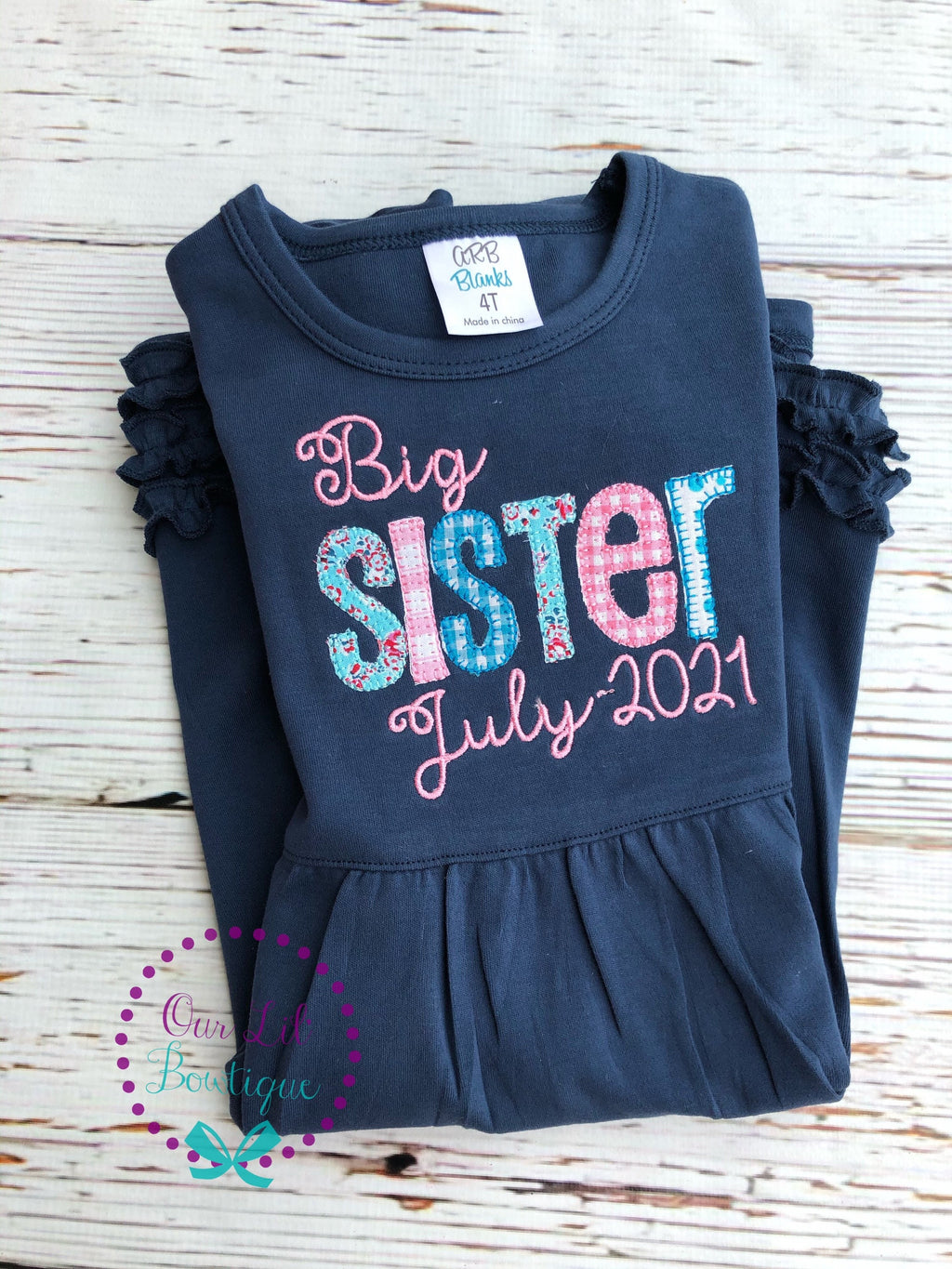 Big Sister Dress - Baby Announcement - Big Sister - Little Sister - Sibling Shirts - Pregnancy Announcement - Sister Shirt - Sister Dress