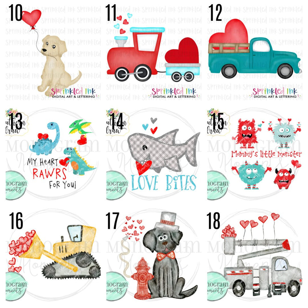 Personalized Valentine Puzzle: Square Hardboard Kids Name Puzzle