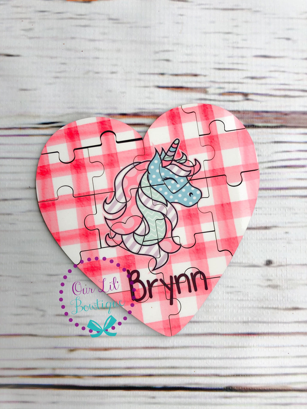 Personalized Valentine's Day Heart Puzzle: Custom Name Gift
